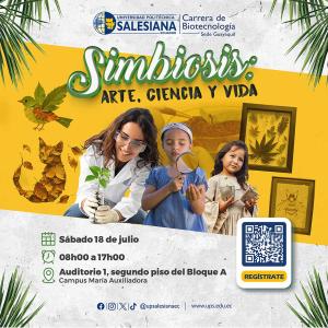 Afiche Simbiosis arte ciencia y vida